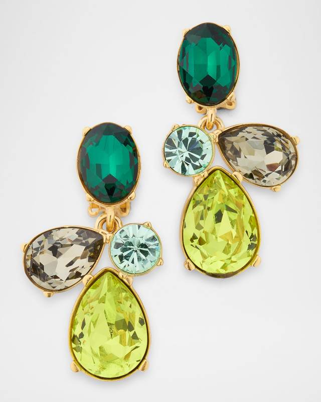 Petal Drop Crystal Earrings